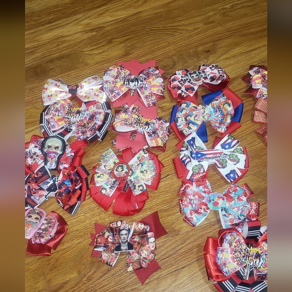 Colorful Assorted Hair Bows - Picture 6 of 10